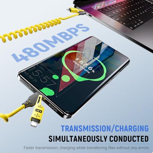 Verilux® 3Pcs 4 in1 Type C Cable with Spring,PD65W C Type Cable Fast Charging,480Mbps Data Transfer USB to Multi Adjustable Charging with C/USB A/Light-ning for iPhone 16/15 Verilux® 3Pcs 4 in1 Type C Cable with Spring,PD65W C Type Cable Fast Charging,480Mbps Data Transfer USB to Multi Adjustable Charging with C/USB A/Light-ning for iPhone 16/15